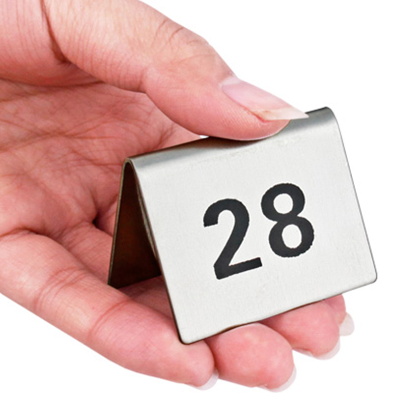 Table Number Gold - 1-100 Arası Numara Seçenekli, Paslanmaz Çelik