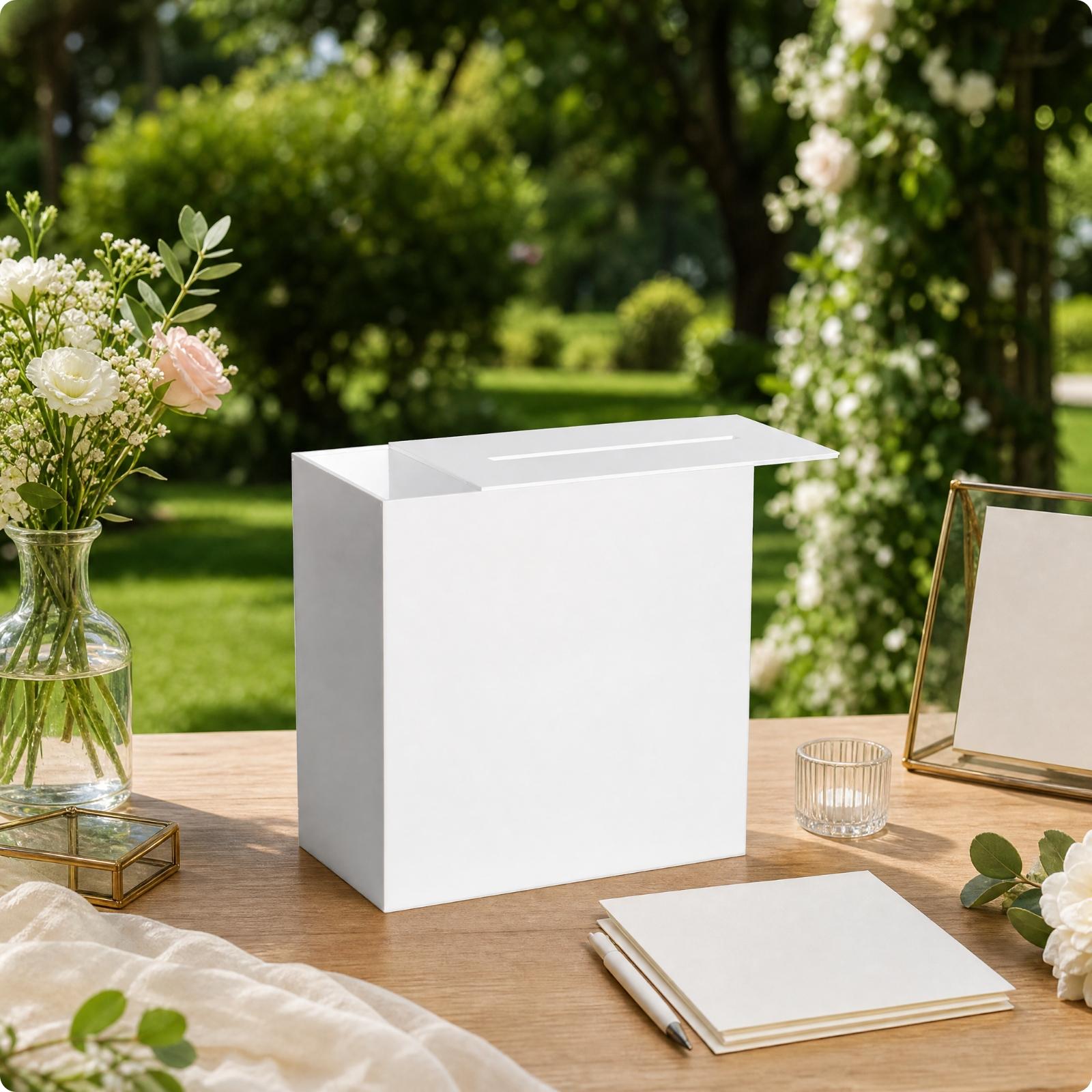 Wedding Card Box - Şeffaf Akrilik Kart Saklama Kutusu, Düğün