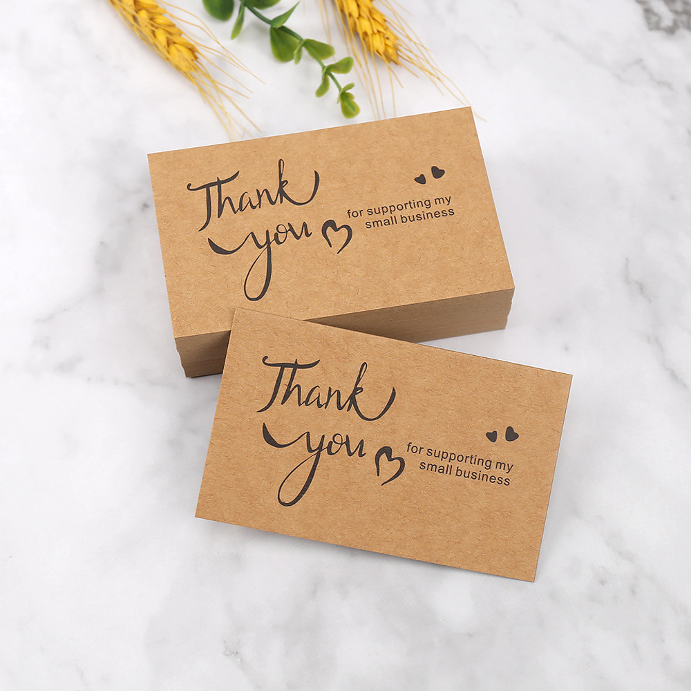 50 adet Teşekkür Kartları Kraf - Wedding Decor Supply Store incelemesi ve fiyatı