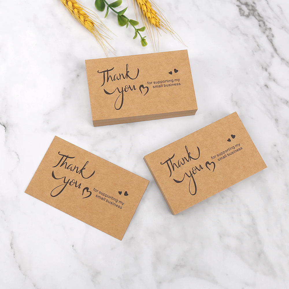 50 adet Teşekkür Kartları Kraf - Wedding Decor Supply Store incelemesi ve fiyatı