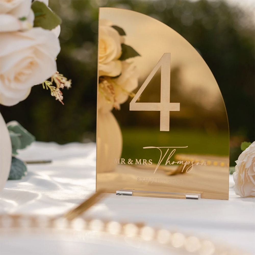 Kişiye Özel Düğün Bar Tabelası - Table Number Gold incelemesi ve fiyatı